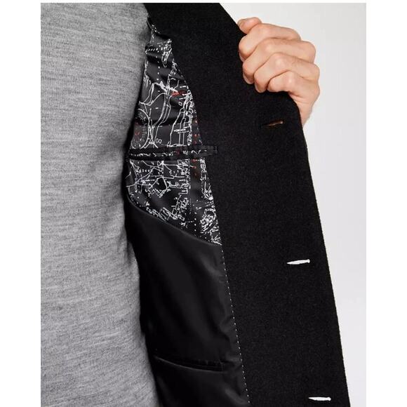 Nautica Men's Barge Classic Fit Wool/Cashmere Blend Solid Overcoat Size S38 - Picture 3 of 5